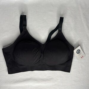 BRAVADO! Nursing bra black removable pads with 4 clasp back SIZE XL